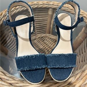 Elegant Muriel Navy Denim Women's Sandals
